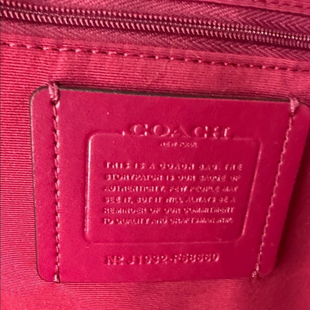 Coach Derby Deep Burgundy Leather Tote- NWOT - Picture 10 of 11